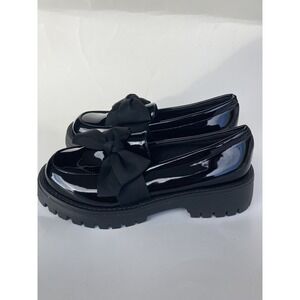 Women Loafers Slip On Round Toe Low Heel Big Bows Flats Women Sz 7